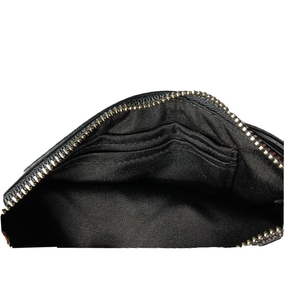 Coach F64585 Wristlet Metallic Black Glitter  Wallet Coach & Horses Logo Clutch - Picture 9 of 9